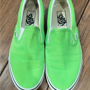 Vans Kids Slip-On Shoes - Neon Green